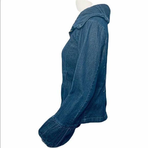 Drama Gold Dark Denim Full Zip Jean Jacket L - Picture 7 of 15